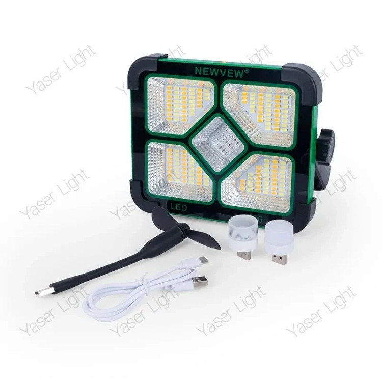 پروژکتور شارژی خورشیدی NEWVEW-200W