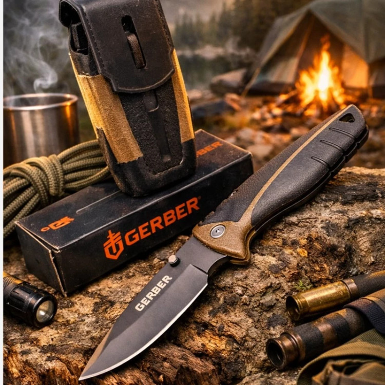 چاقو گربر Gerber (غلاف و چاقو تیز کن دار)