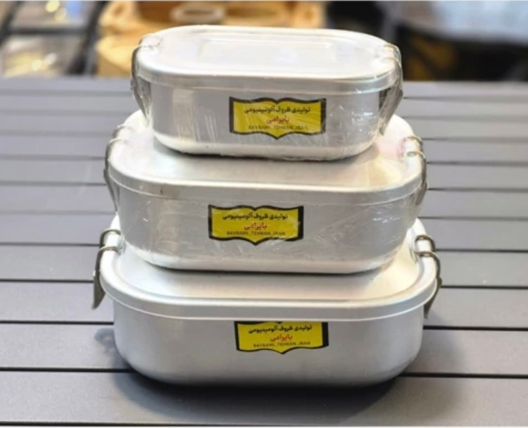 ظرف غذا روحی دو تیکه مستطیلی